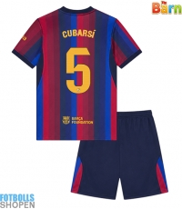 Billiga Barcelona Pau Cubarsi #5 Hemmatröja Barn 2026-27 Kortärmad (+ Korta byxor)